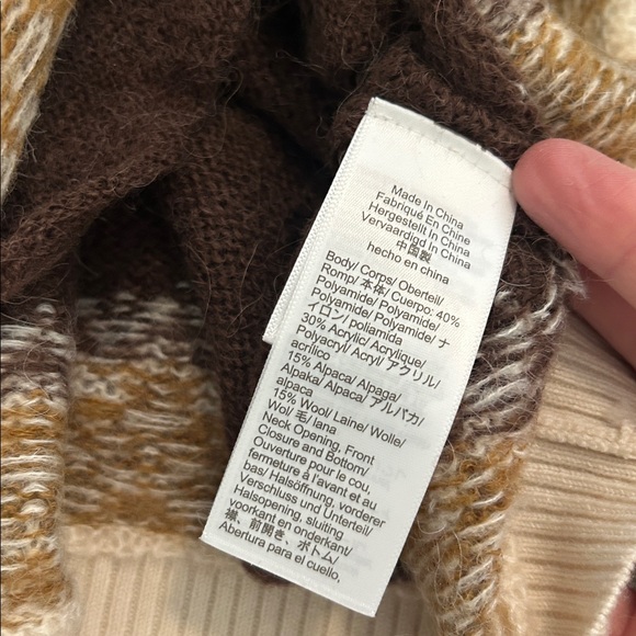 J. Crew Fair Isle Cardigan Sweater in brushed yarn - Picture 9 of 10